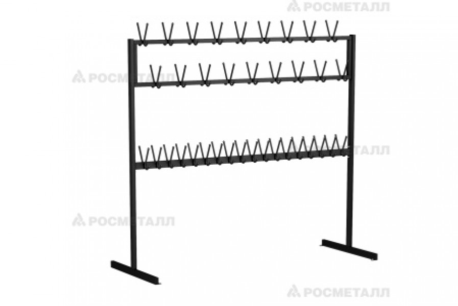 Вешалка напольная двухъярусная на 36 крючков - купить в Тамбове
